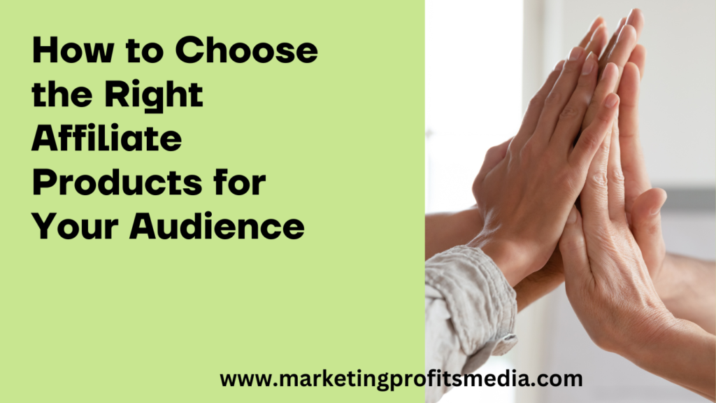 How to Choose the Right Affiliate Products for Your Audience