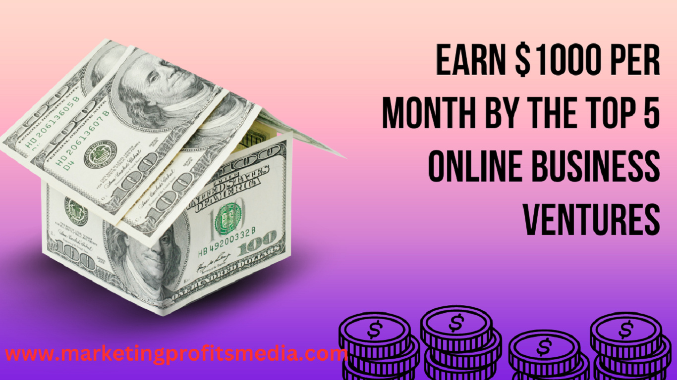 Earn $1000 Per Month by The Top 5 Online Business Ventures