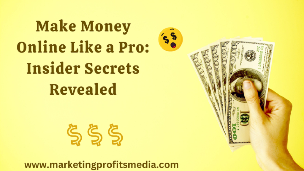 Make Money Online Like a Pro: Insider Secrets Revealed